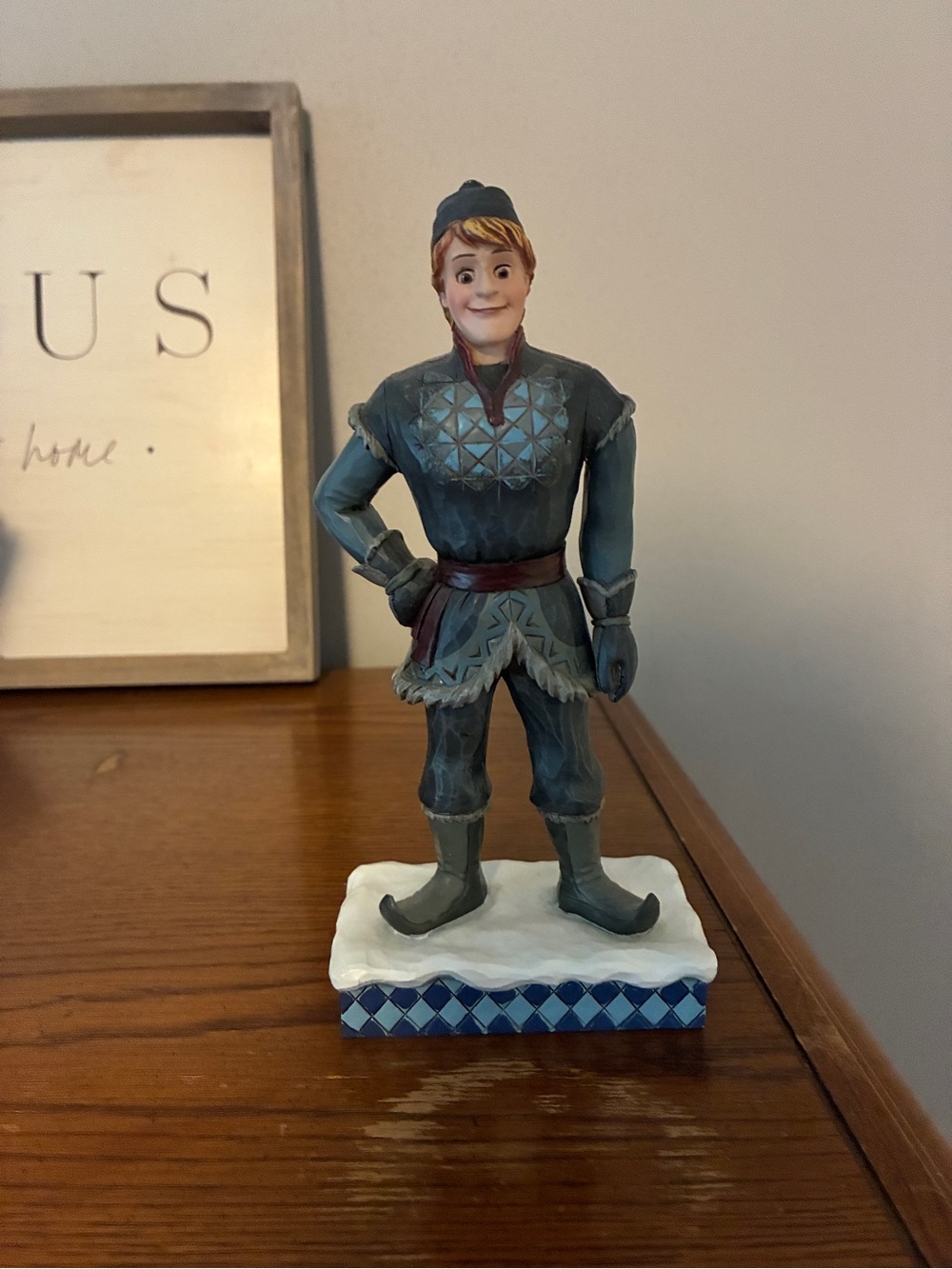 Disney Kristoff Resin Figurine - Blue, Gray, Brown